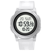 SKMEI 1732 Relogio Feminino Correa transparente Vestido de verano Reloj de pulsera digital Reloj deportivo